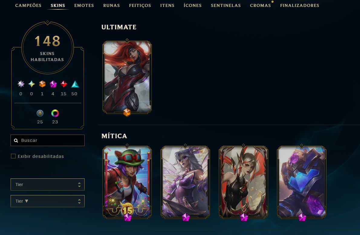 Conta LVL 361, 148 skins com Leblanc Lenda Ascendida , Katarina PRESTIGIO