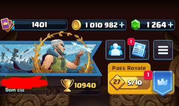 CLASH ROYAL 10K TROFEU+ 1.2K GEMAS