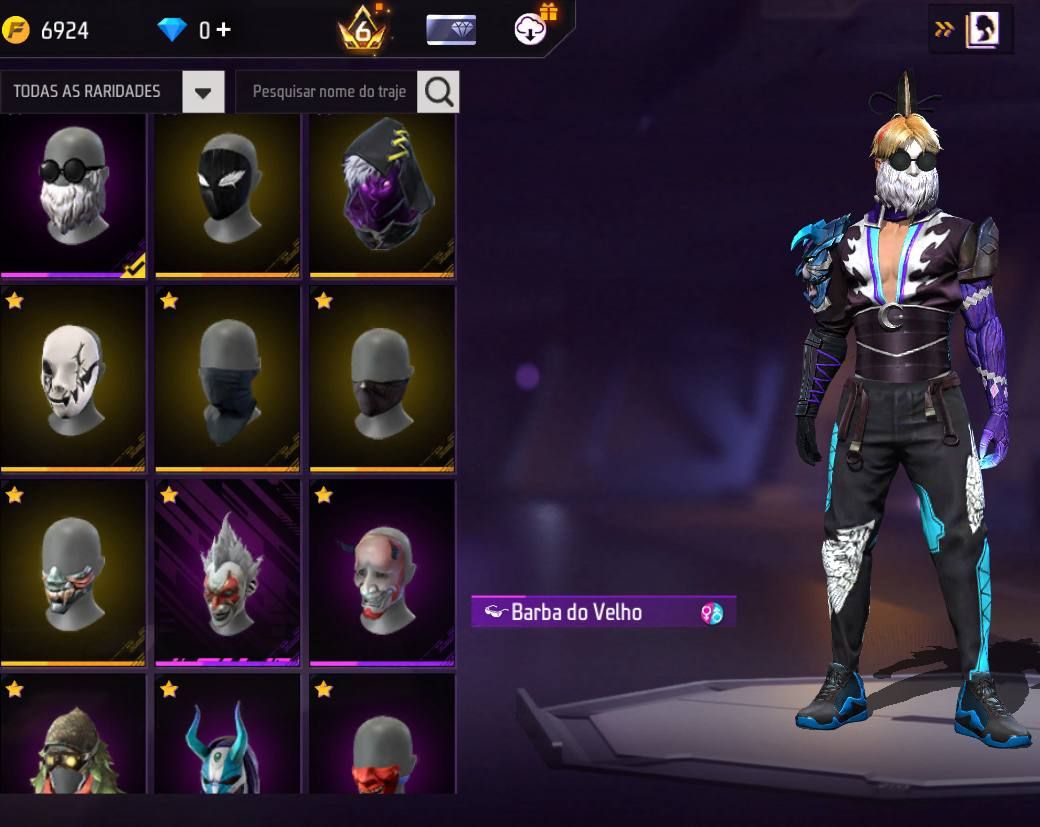 CONTA FF GEMADA COM ANIMAÇÃO DE KIT, ANGELICAL, SOMBRA ROXA, EVO, +500 PEITAS