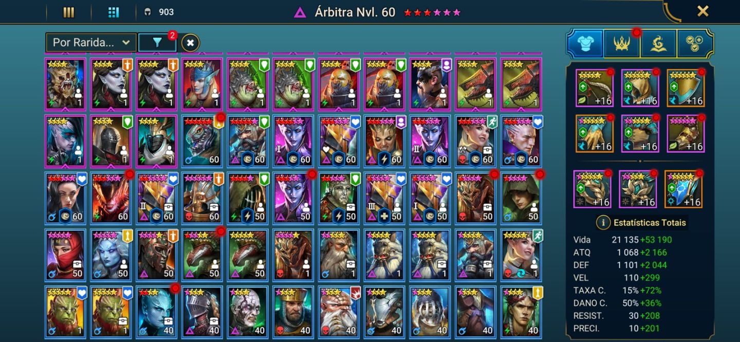 Conta Raid Shadow Legends Nv.100 endgame
