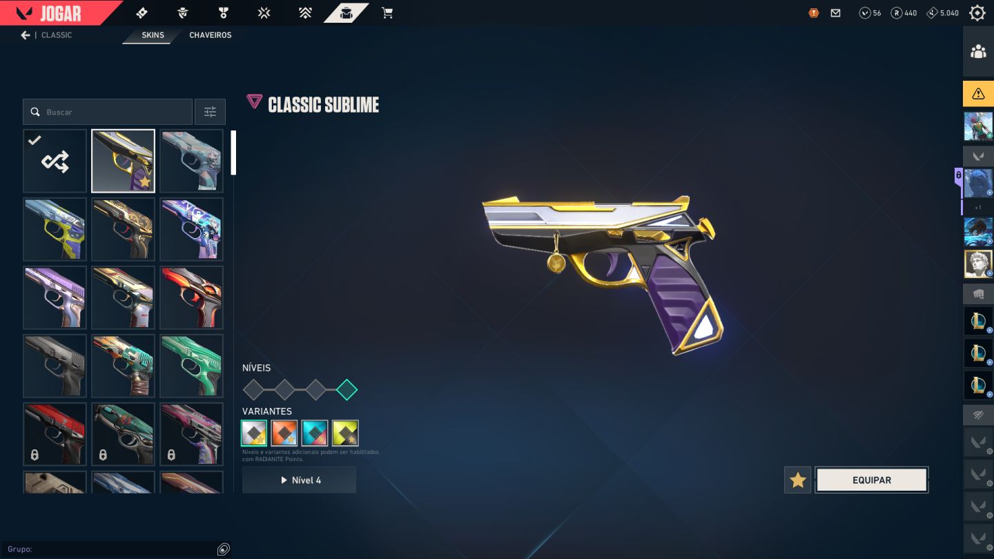 Conta valorant varias skins (LVL +200)