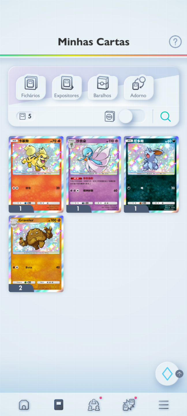 Conta Pokémon TCG - NV 36 com mais de 3k cartas, Doce Raro dourado PT BR e mais!