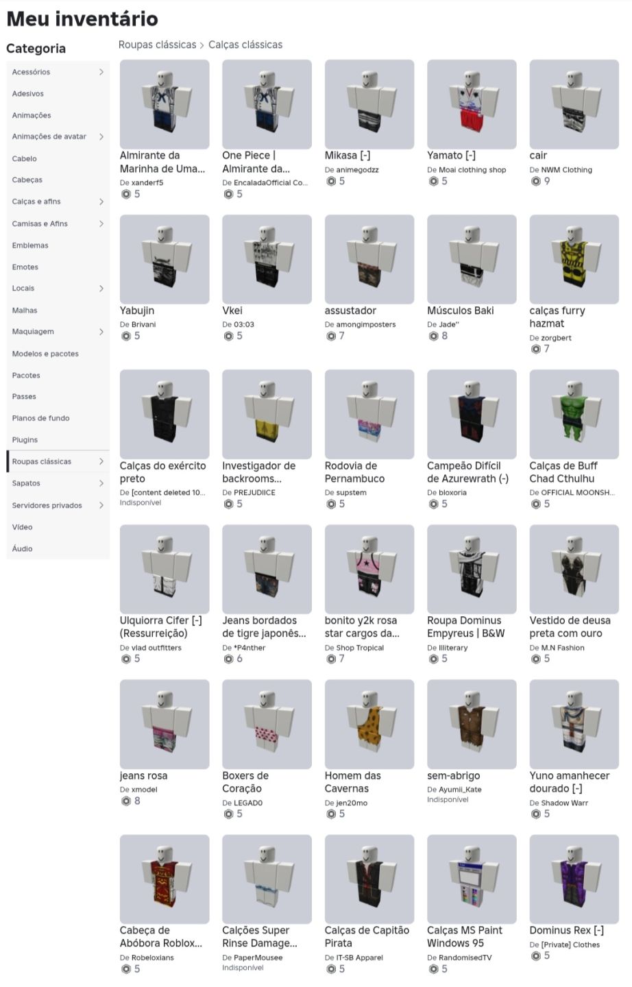 Conta de Roblox Upada e gemada com Inv avaliado acima de 10k(promoção)!!