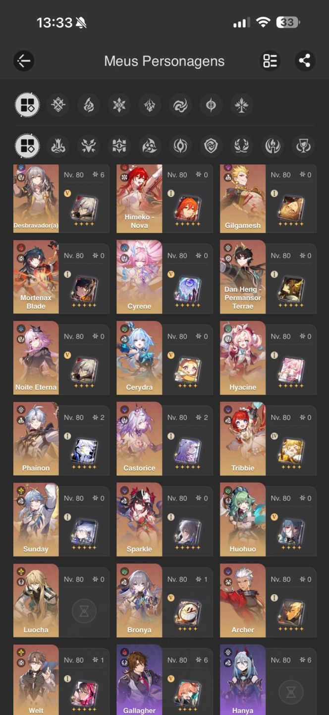 Phainon E2s1 + Castorice E2s1 + Times Premium, M. Blade E0S1 HimekoNova E0S1 e +