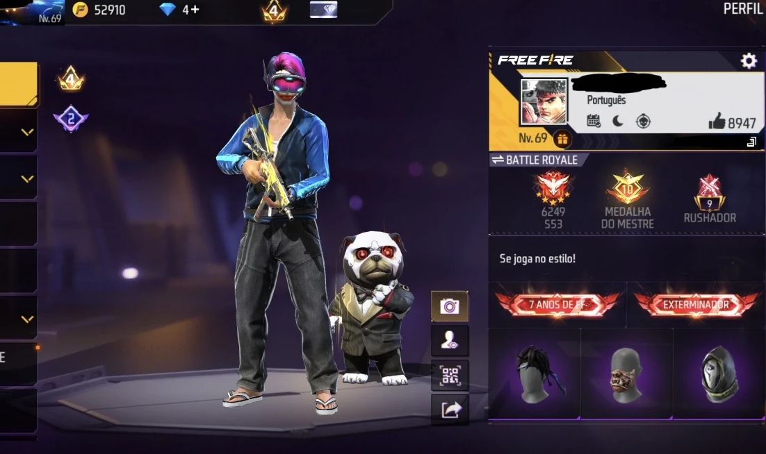 Conta Antiga Boa e Barata com Bastante Skins Feminina,ump e Xm8 Att + 355 Peitas