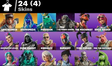 CONTA FORTNITE BOA | 24 SKINS | LINA SCORCH | ANDROMEDA | T-60 e +