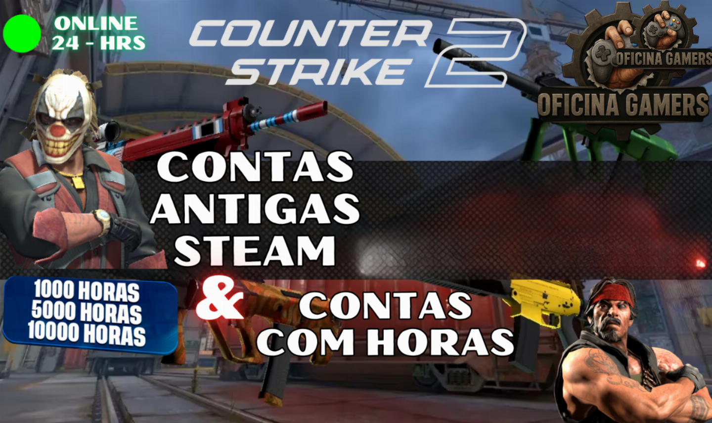 Contas Counter Strike 2 (CS2) contas Com Horas e Competitive