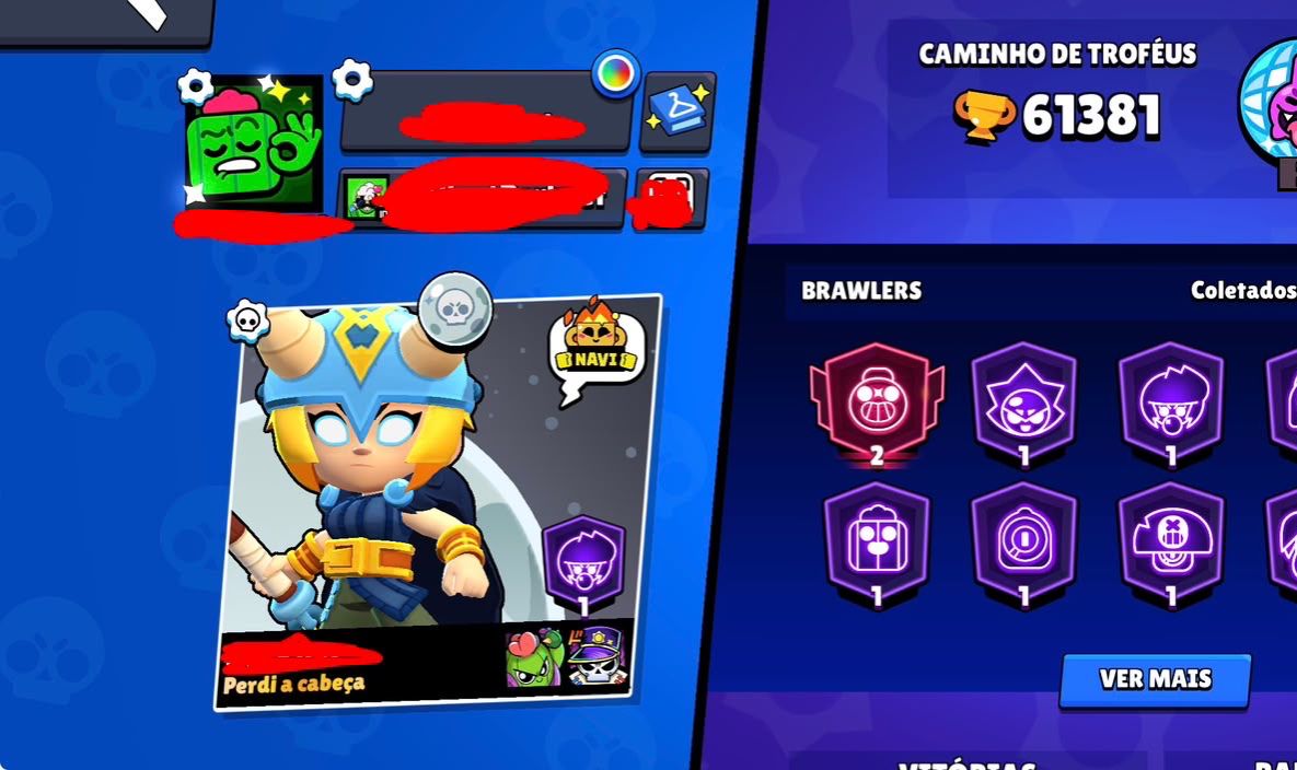 CONTA DE BRAWL STARS 61K DE TROFEUS |107 BRAWLERS FAMA LUNAR