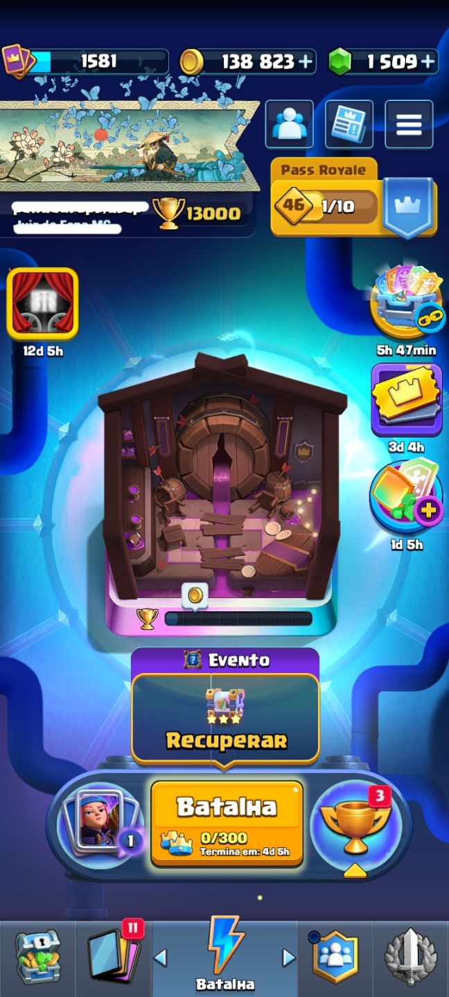 Conta de Clash Royale avançada com 13k de troféus!!