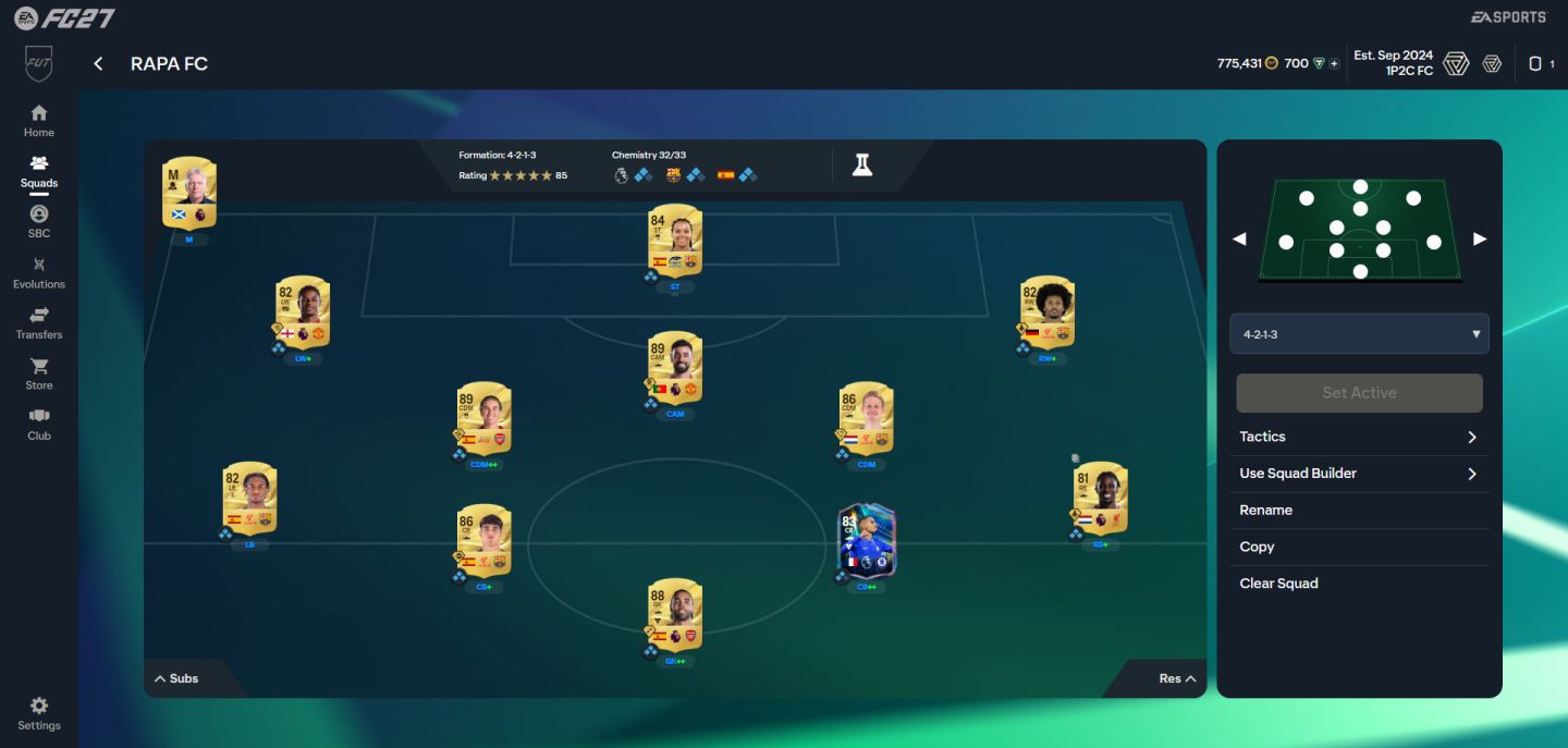 CONTA FULL ACESSO EAFC27, TIME MONTADO UT + 800K COINS WEB APP LIBERADO DIV4