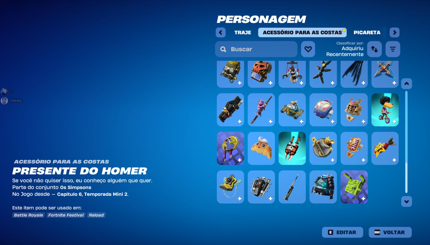 CONTA DE FORTNITE COMPLETA