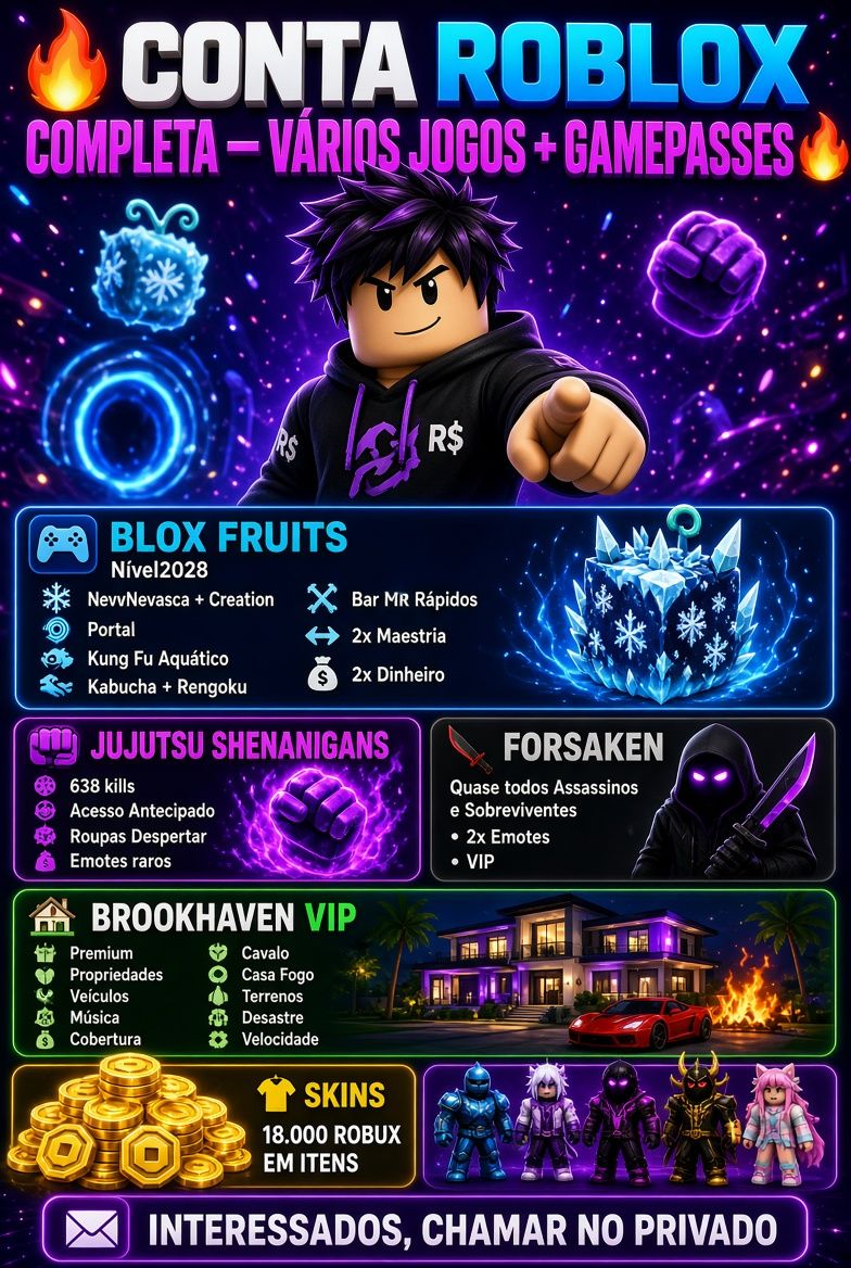 CONTA ROBLOX BEM BOA!