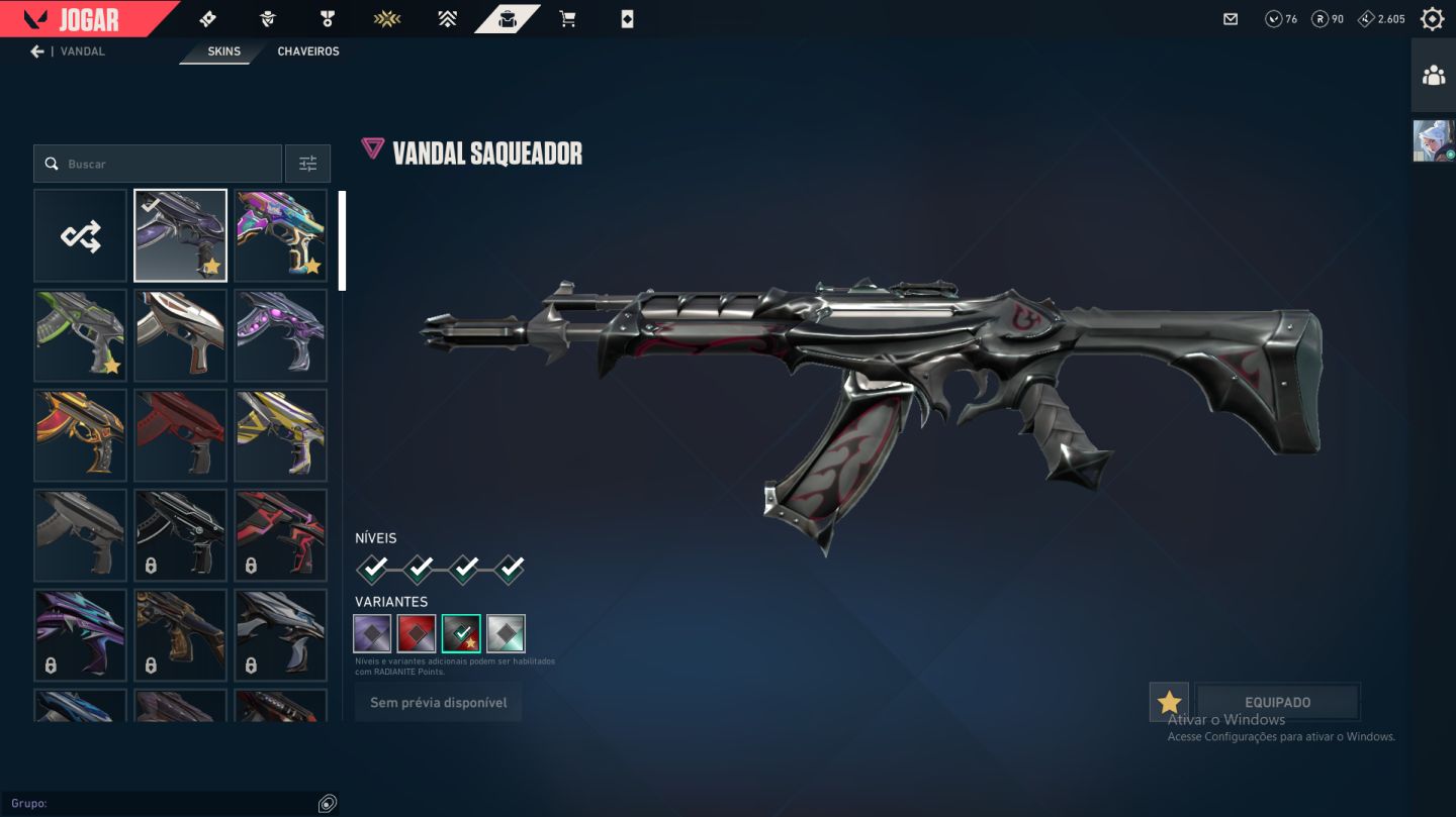 CONTA VALORANT EX IMORTAL '' 1,170 EM SKINS '' CONTA ANTIGA
