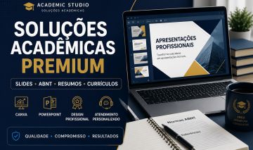 Trabalhos Acadêmicos Premium | Slides, ABNT, Resumos, Mapas Mentais e Currículos