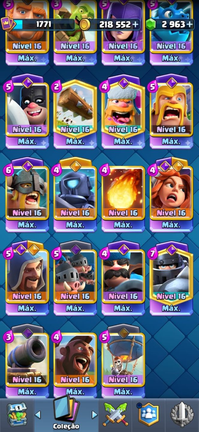 Conta Clash Royale 14k trofeus, 38 nível max, 9 Herois liberados 21 Evoluidas