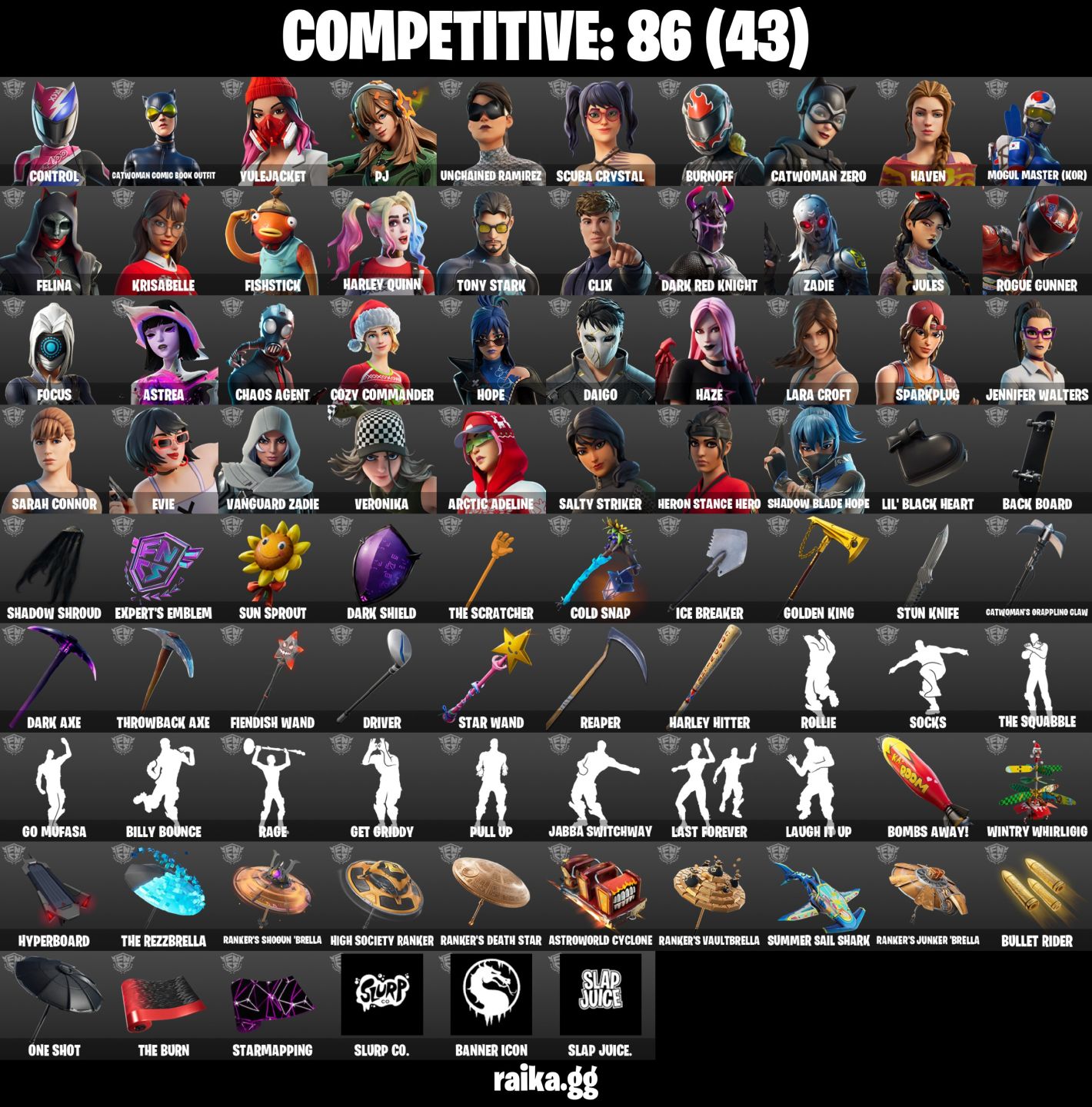 264 skins | Gold Midas Unchained Ramirez heron Stance cobra kai conta tryhard
