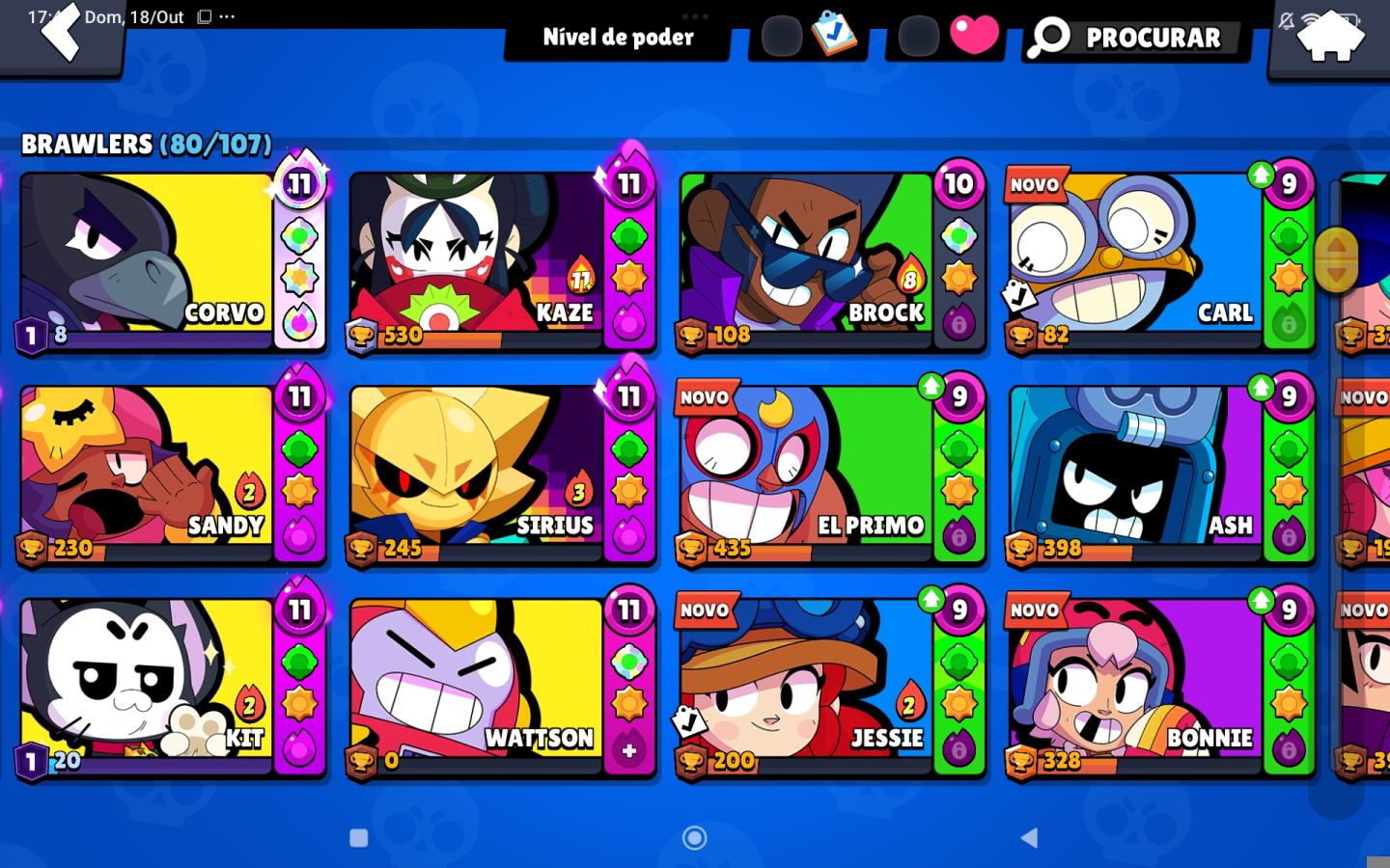 Conta Brawl Stars 194 Skins