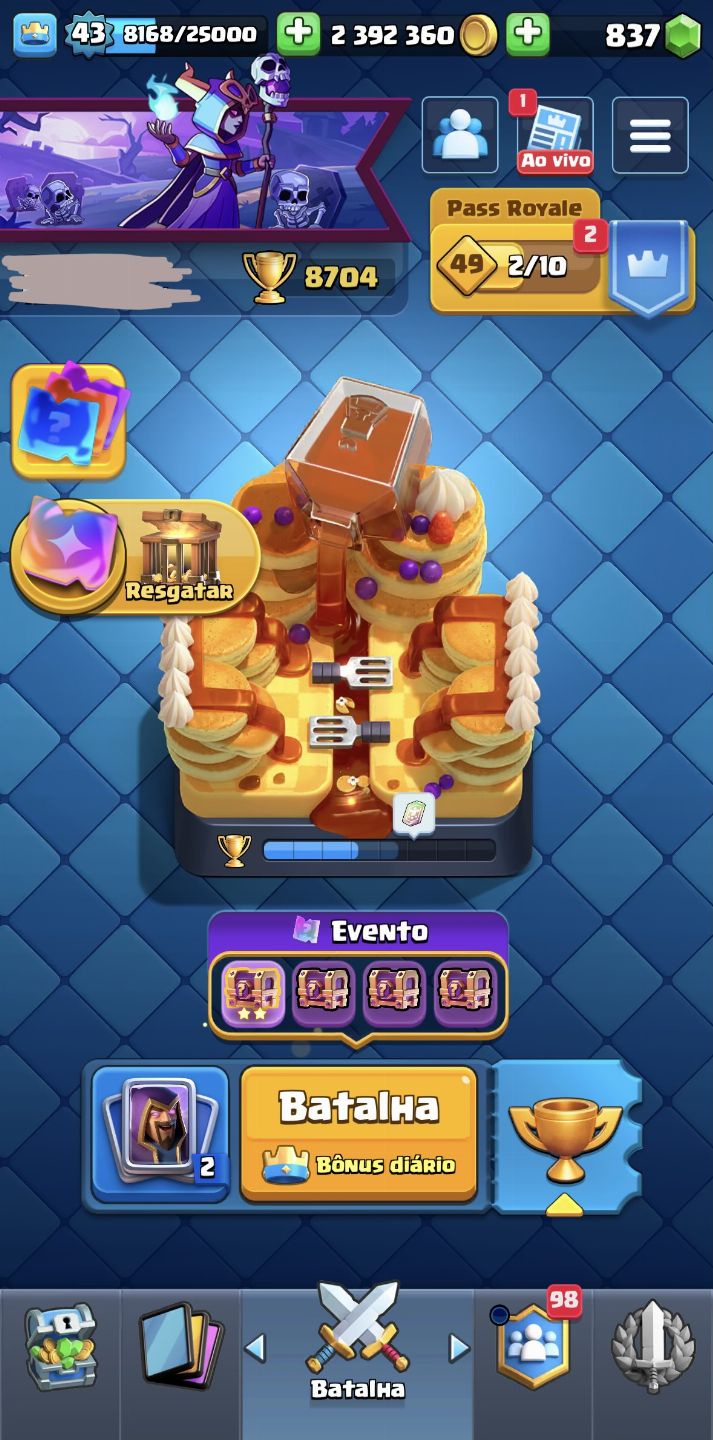 Conta Clash Royale 2019 / 8400 Troféus / Nível 43 / E muito mais!