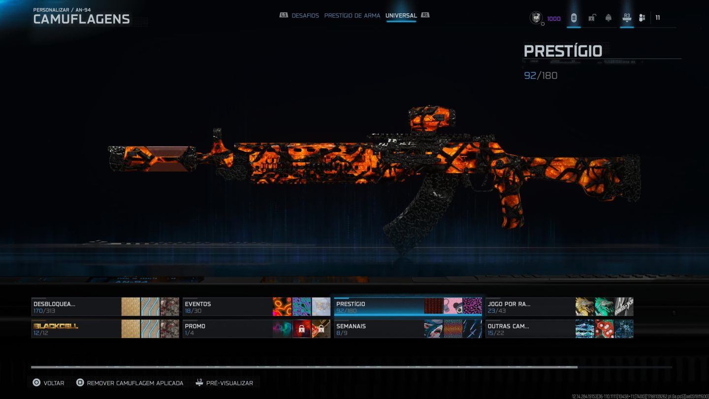 CONTA COM NUKE, IRIDESCENTE, 4 CAMU DE MAESTRIA E DIVERSOS OUTROS ITENS