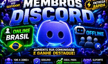 MEMBROS DISCORD ONLINE BR E OFFLINE | ENTREGA RÁPIDA