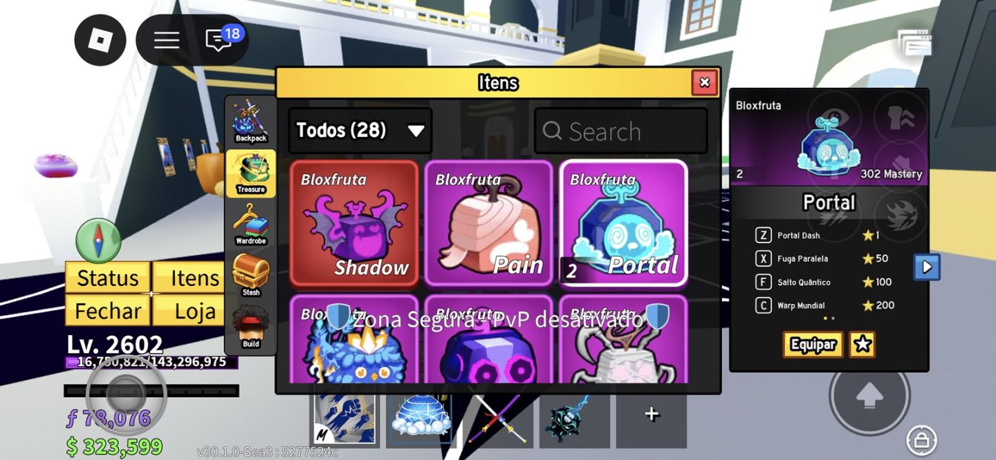 Conta blox fruit com 30M bounty, e muito mais!