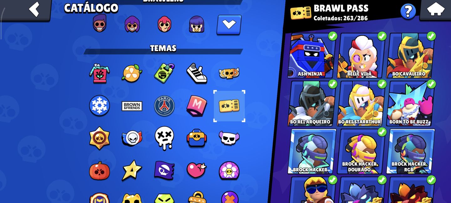 Conta Brawl Stars - 2020 | 52.532 Troféus | 104 Brawlers | 576 Skins