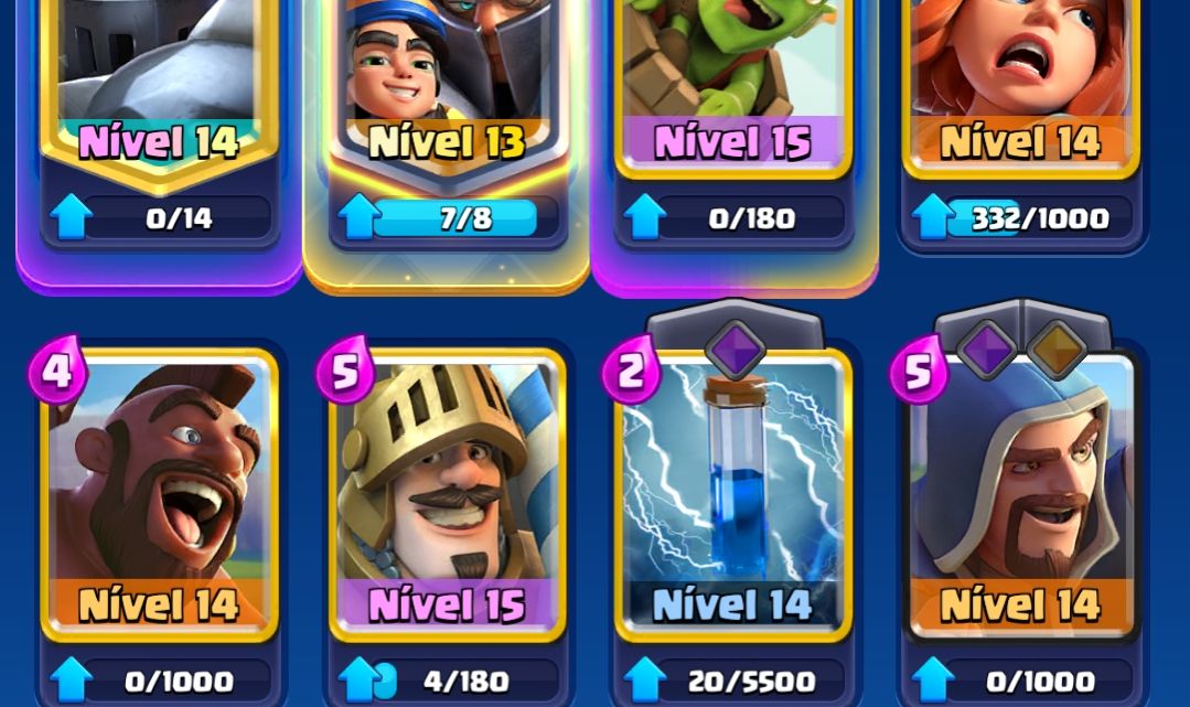 CONTA CLASH ROYALE 8,5K TROFÉUS/ ARENA 22/ DECK LVL 14+ / 5 EVOLUÇÕES