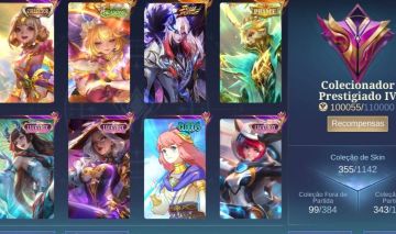CONTA MAIN MLBB SUP/MID COM MAIS DE 350 SKINS