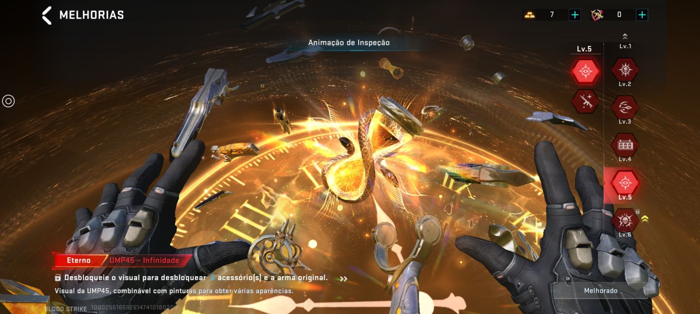 Conta blood stick gemada com armas eternas e evo da nova