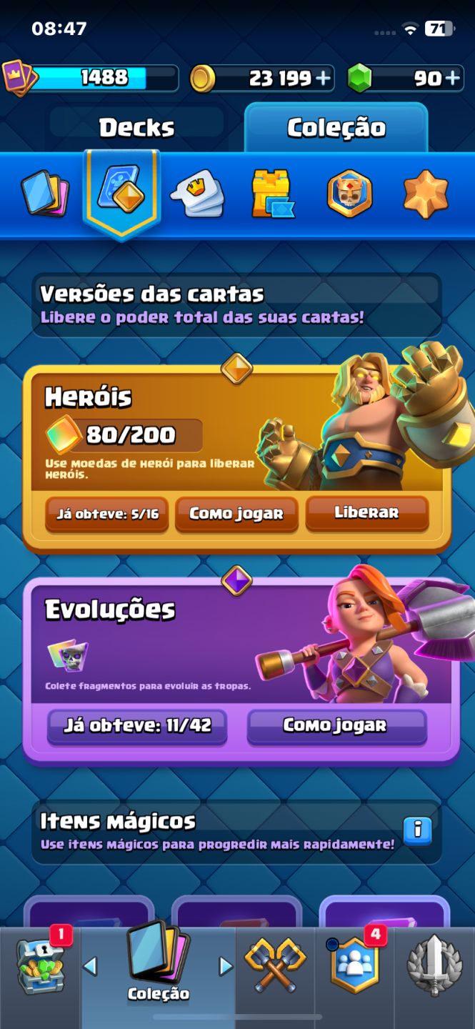 Conta Clash Royale Arena 20 | 7.9k Troféus | todas as cartas | 52 Emotes