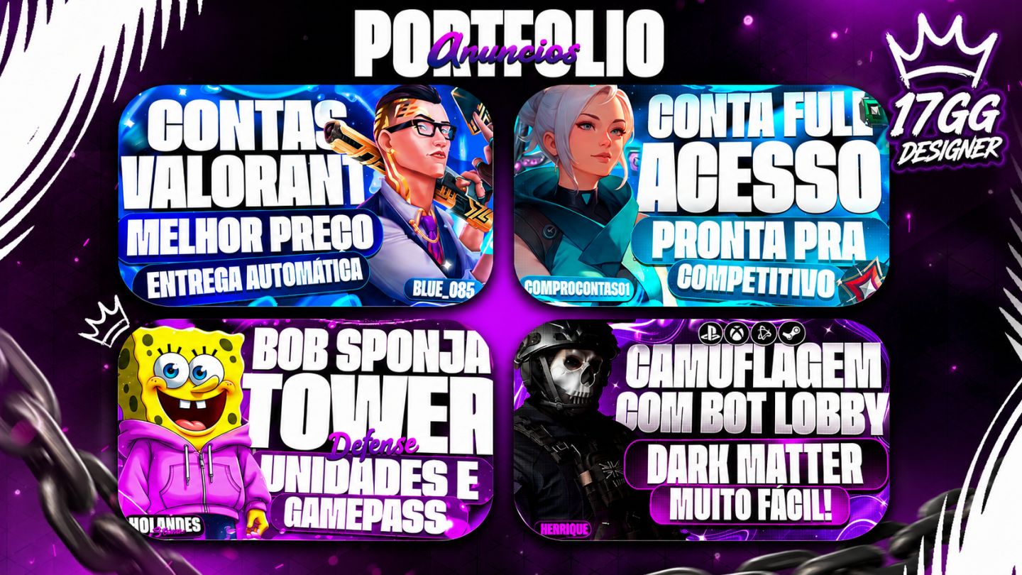 DESIGNER PROFISSIONAL ! (THUMBNAIL, LOGO, BANNERS, ANUNCIOS