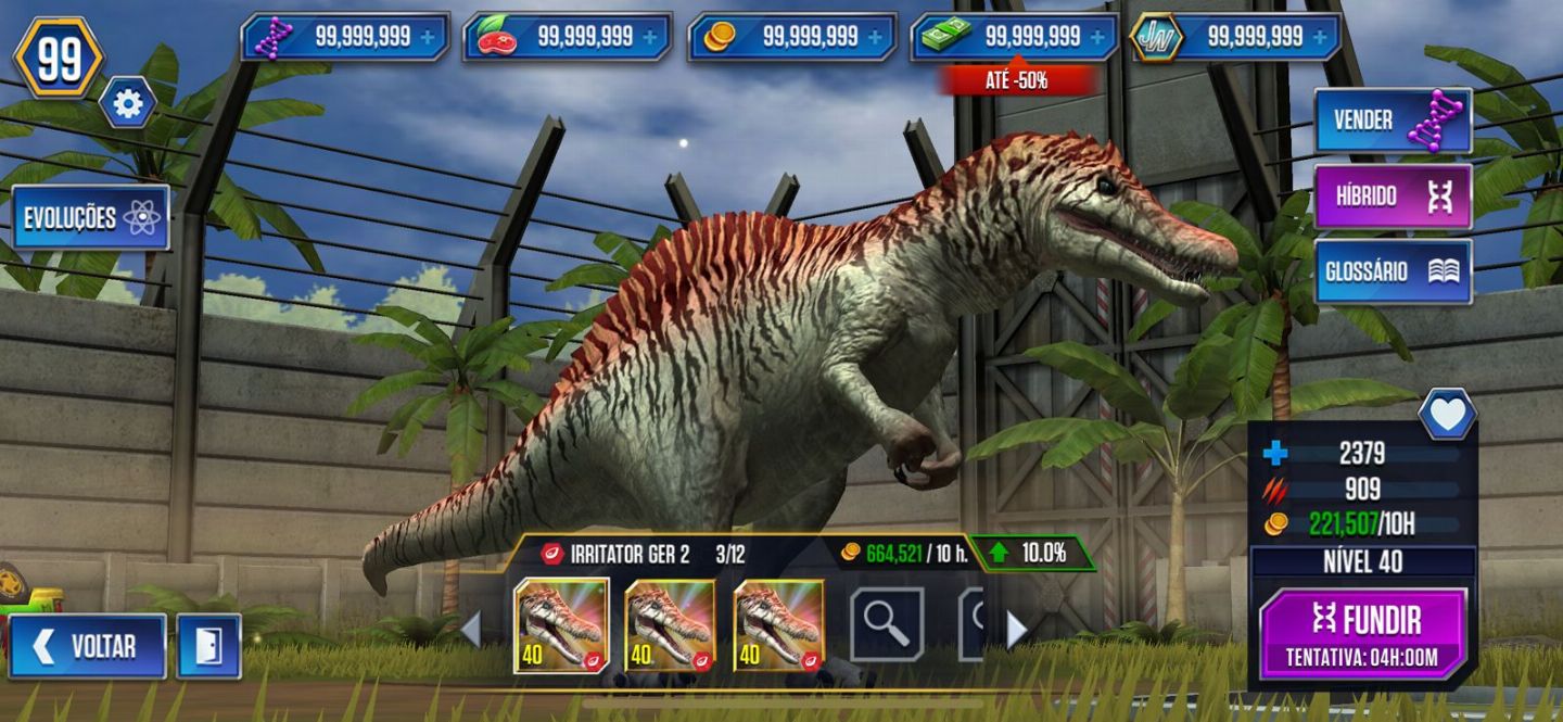 TOP 1 VENDAS - DINHEIRO/DNA's/ÂMBAR/LEALDADE E MUITO MAIS NO JURASSIC WORLD