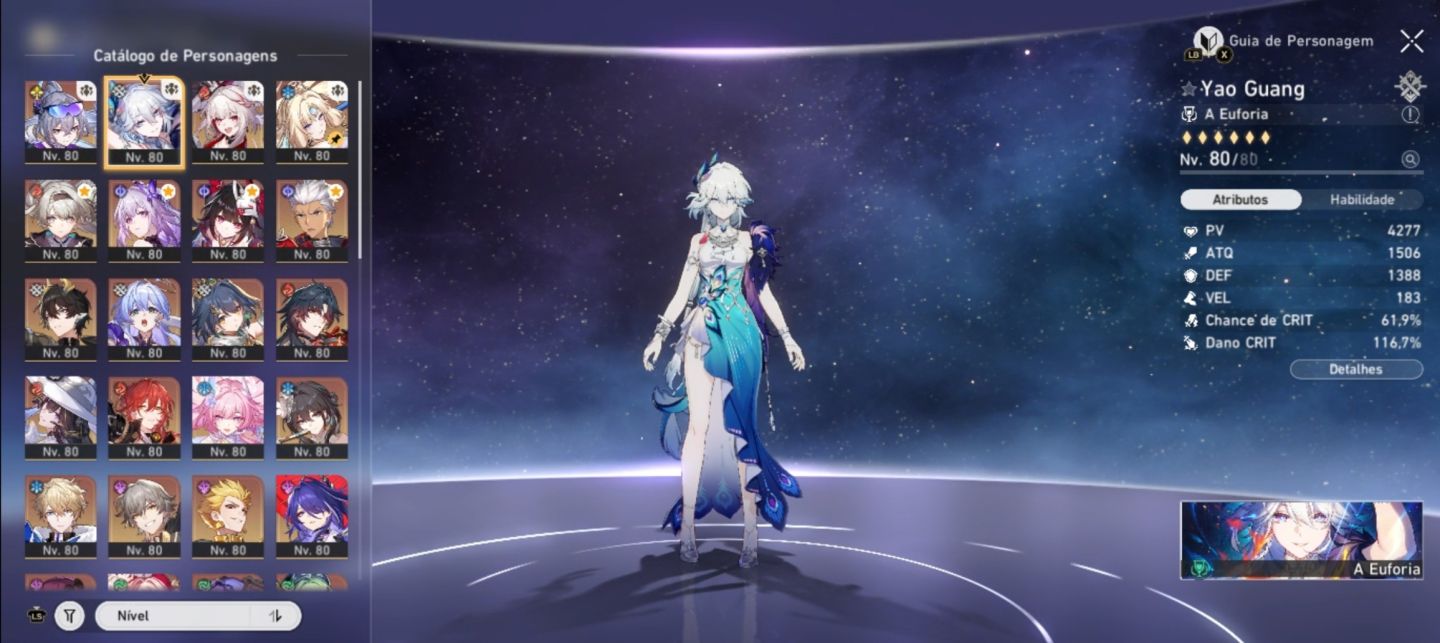 Conta Hsr com: Castorice+skin+bis e Muitos Personagens +120 Giros Limitados!!!