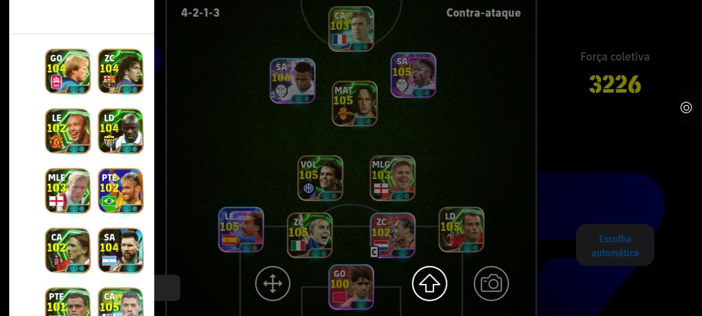 Conta de efootball braba vários jogadores épicos