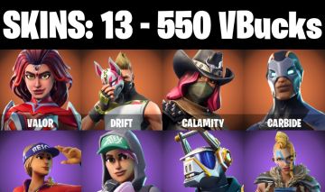Conta Fortnite com Valor | Drift | Calamity | Carbide | Sun Strider e 13 Skins