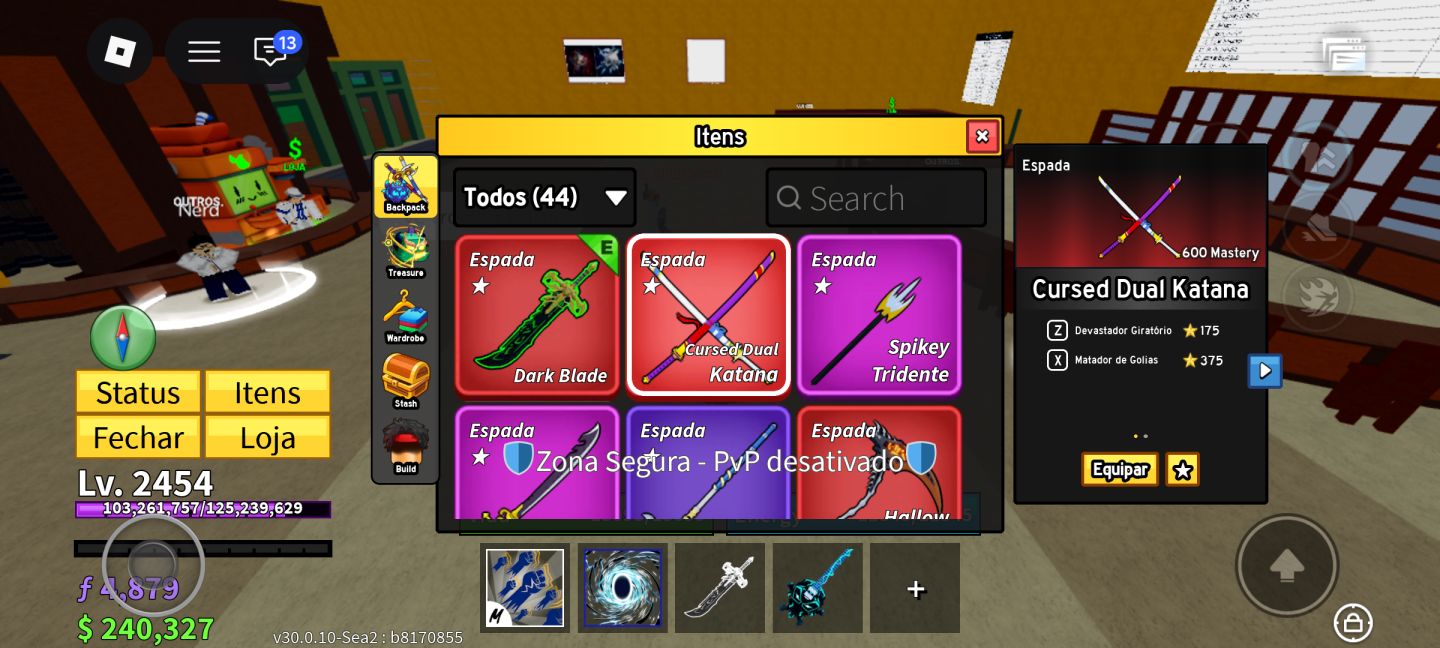Conta de blox fruit completa