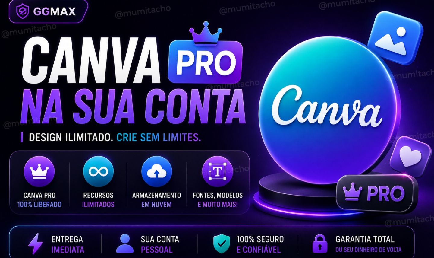 [MAIS BARATO] Canva PRO + 30 dias NO SEU E-MAIL