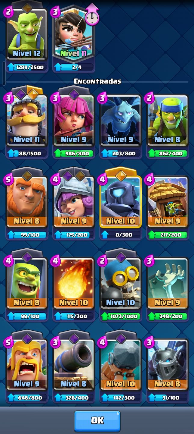 Conta Clash Royale Vários Personagens + 1 Campeão