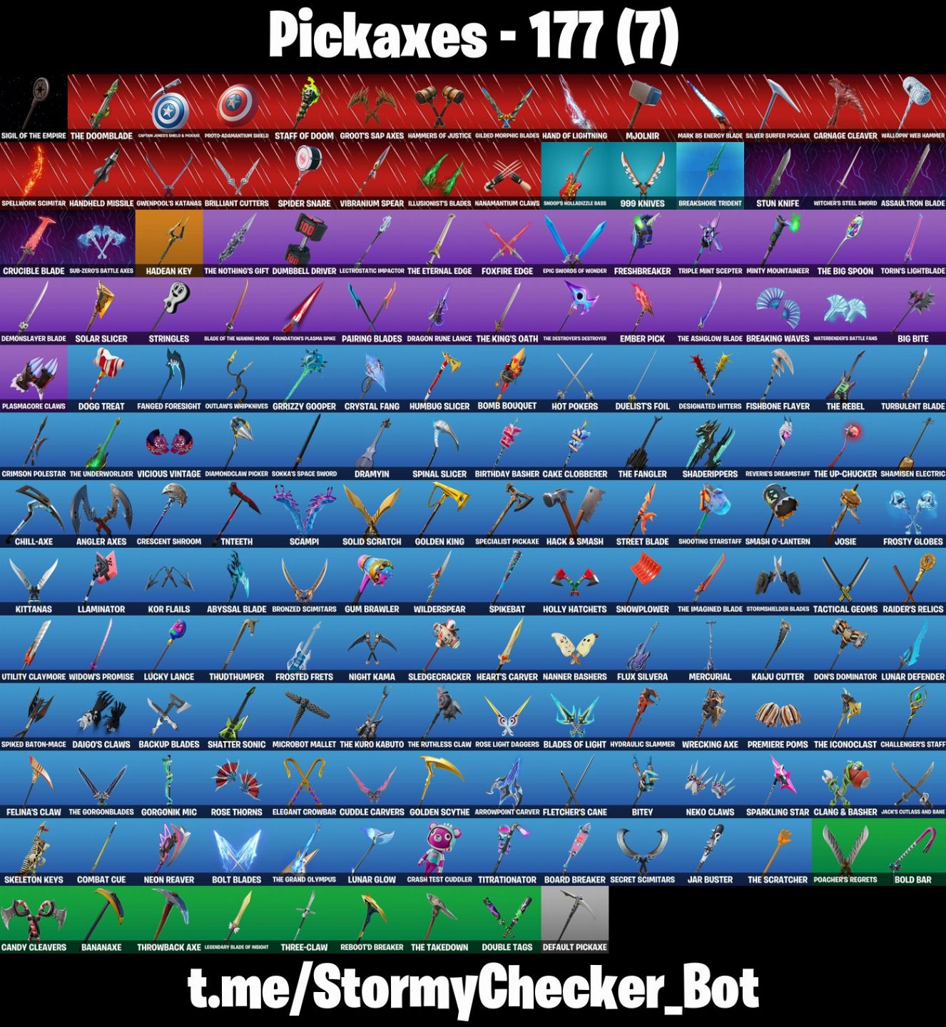 144 SKINS - ROGUE SPIDER - FULL TRYHARD - HEROINA - 1300 VBUCKS