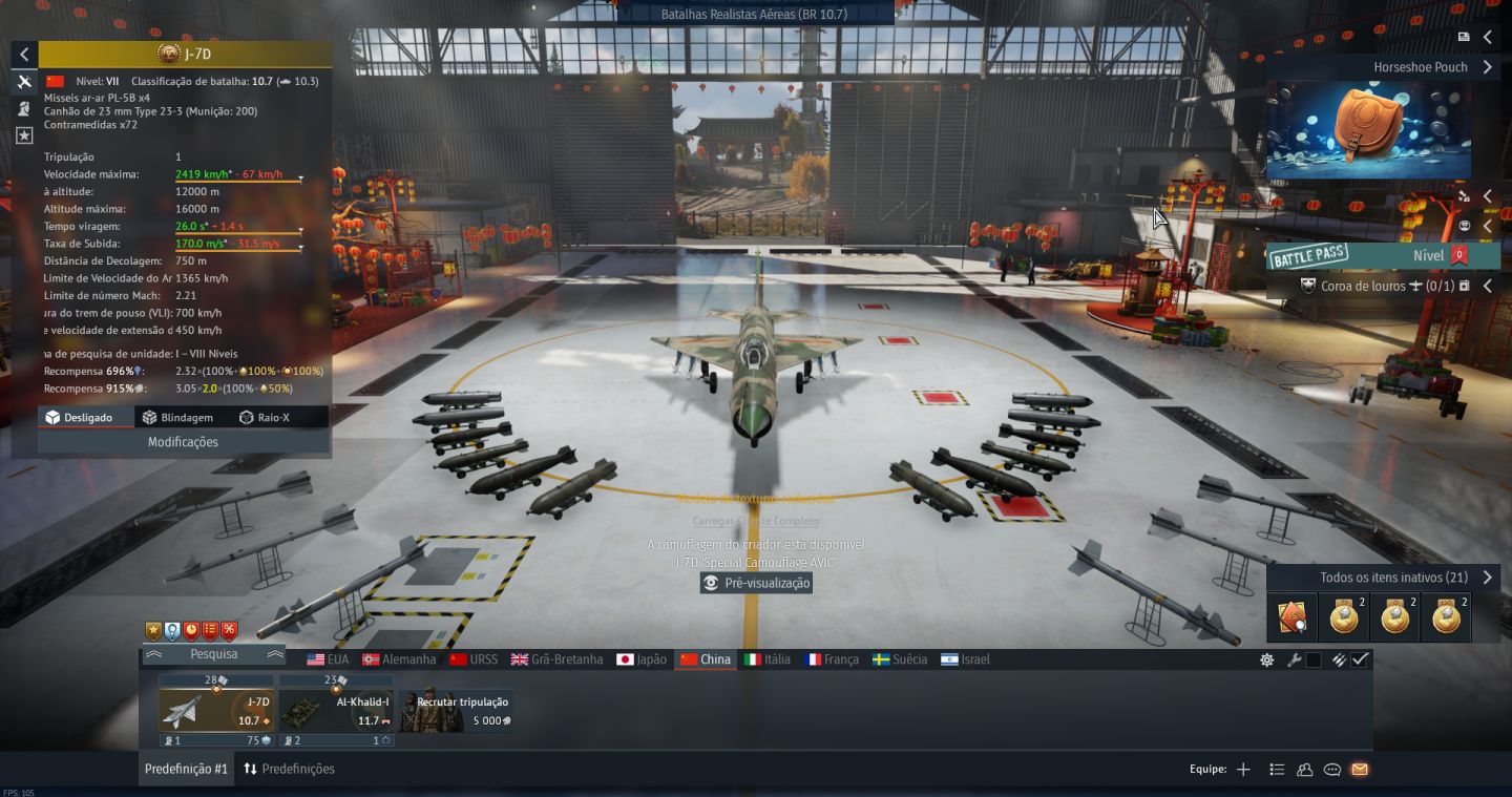Conta War thunder Top tier em aviação