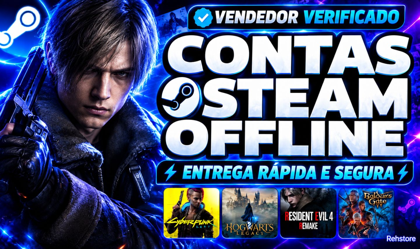 CONTA STEAM OFFLINE | JOGUE MAIS PAGANDO MENOS! | ENTREGA RÁPIDA