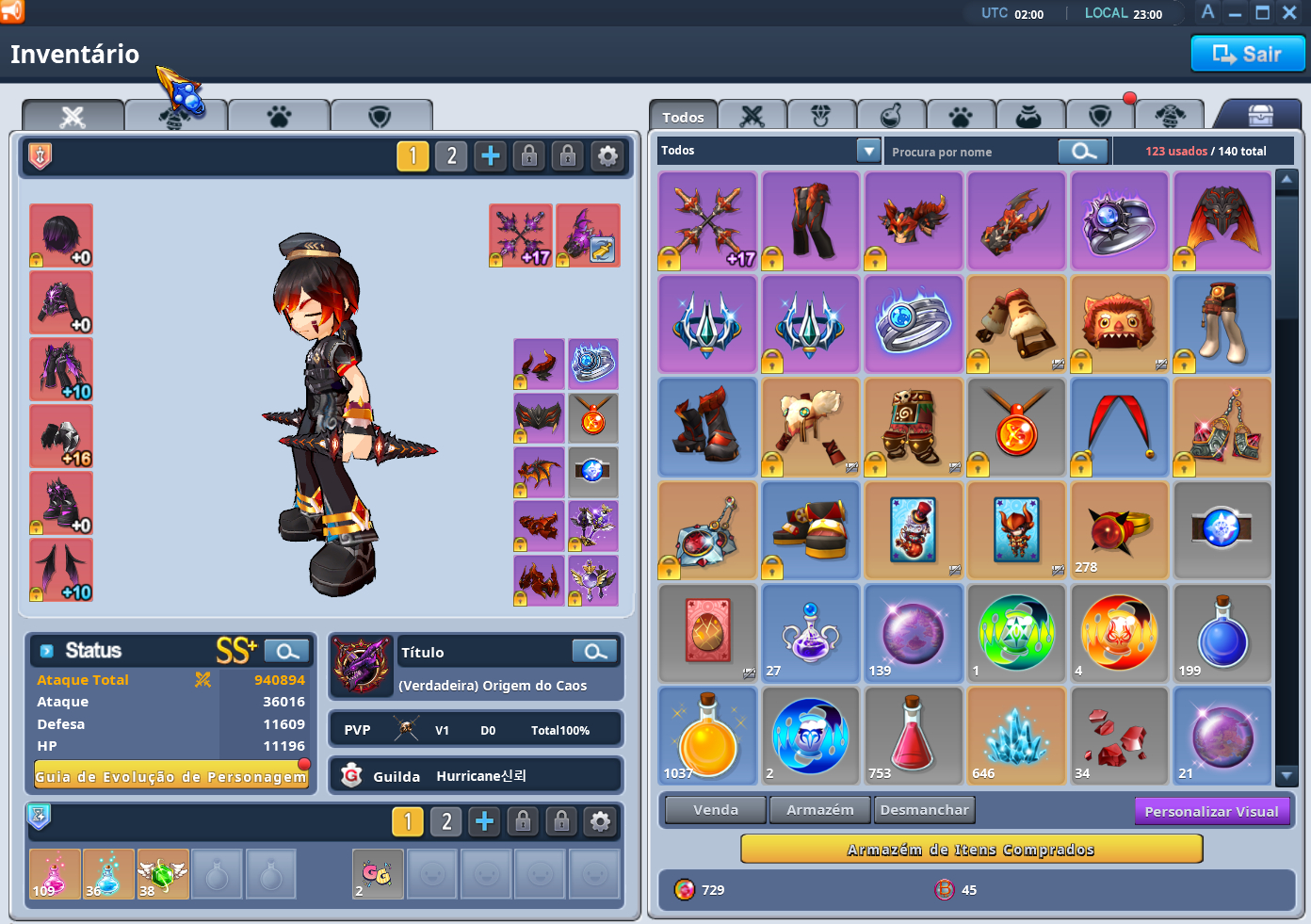 Conta Grand Chase Completa com Excelente Progresso C-lv741