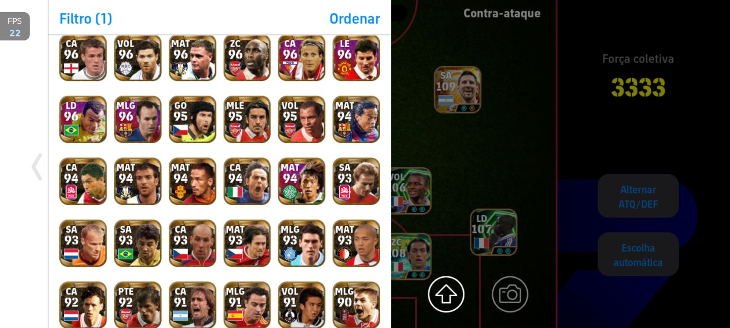 Conta efootball com 3337 de força (valor negociável)