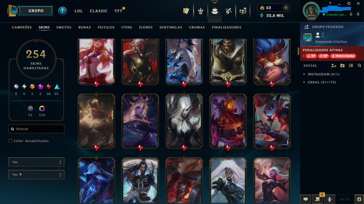 Conta do lol no precinho