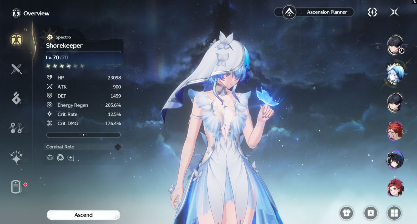 CONTA WUTHERING WAVES HIYUKI S3R1 - LUCILLA S0R0 - MORNYE S0R0 - SHOREKEEPER S0R