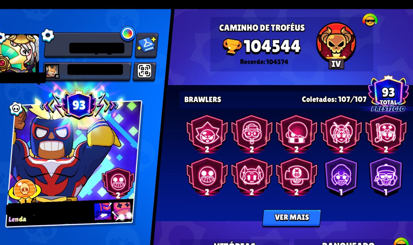 CONTA TOP 2020 COM 100K E 93 PRESTÍGIOS COM SKINS RARAS E PINS RAROS