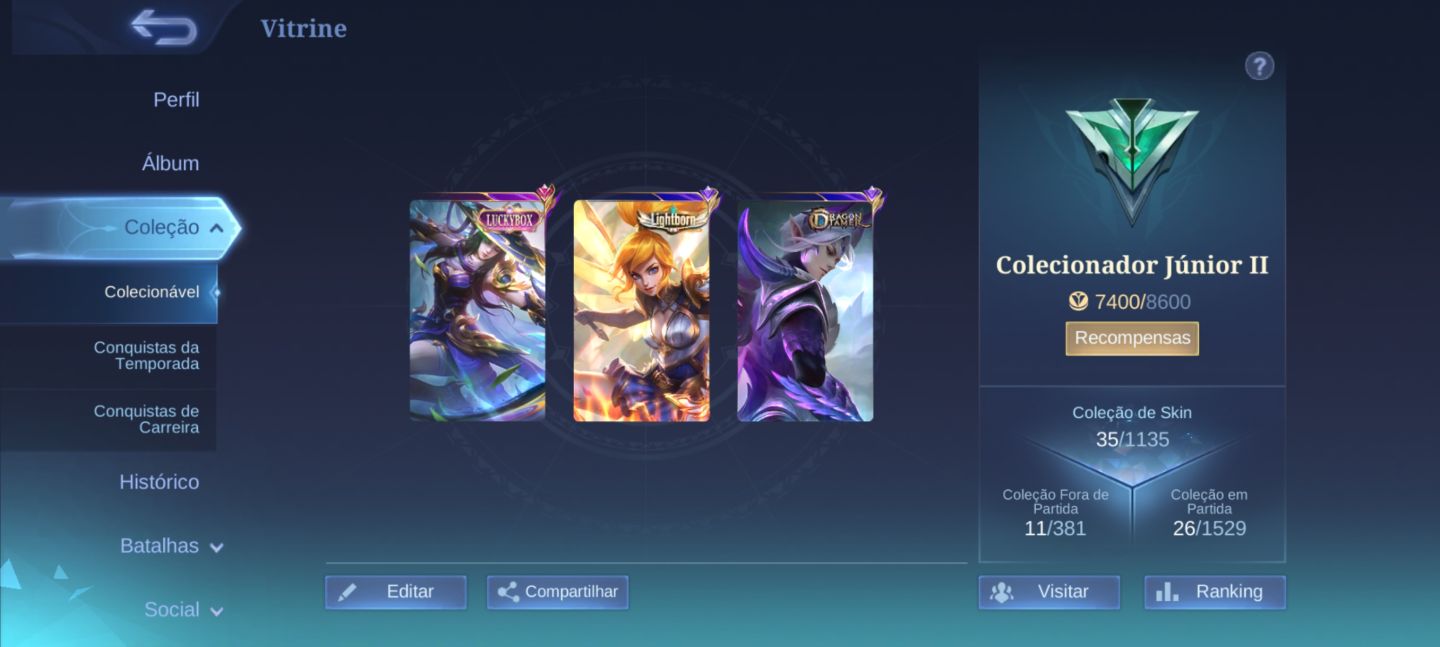 Conta mobile legends Smurf gemada acesso full