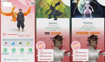 CONTA POKEMON GO LEVEL 52 | 147 LENDARIO | 136 BRILHANTE | 2 LENDARIO IV 100