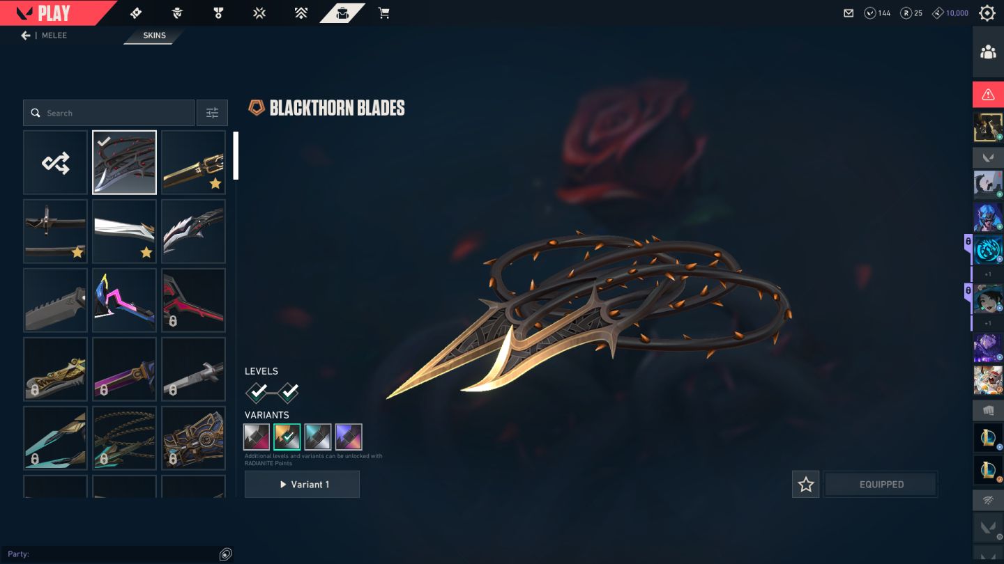 Conta de valorant com skins dima 2 preco negociavel