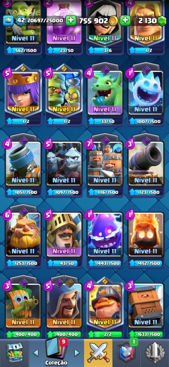 Conta Clash Royale 8620 Troféus Antiga(2017)